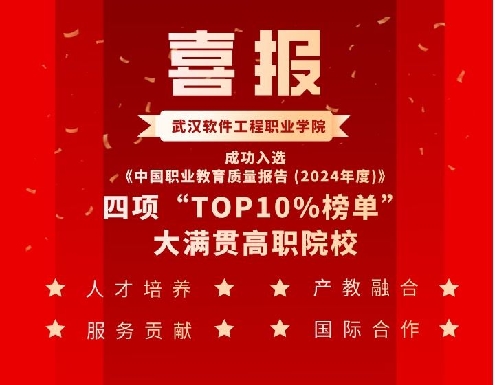“大满贯”！武软上榜全国高职四项TOP10%